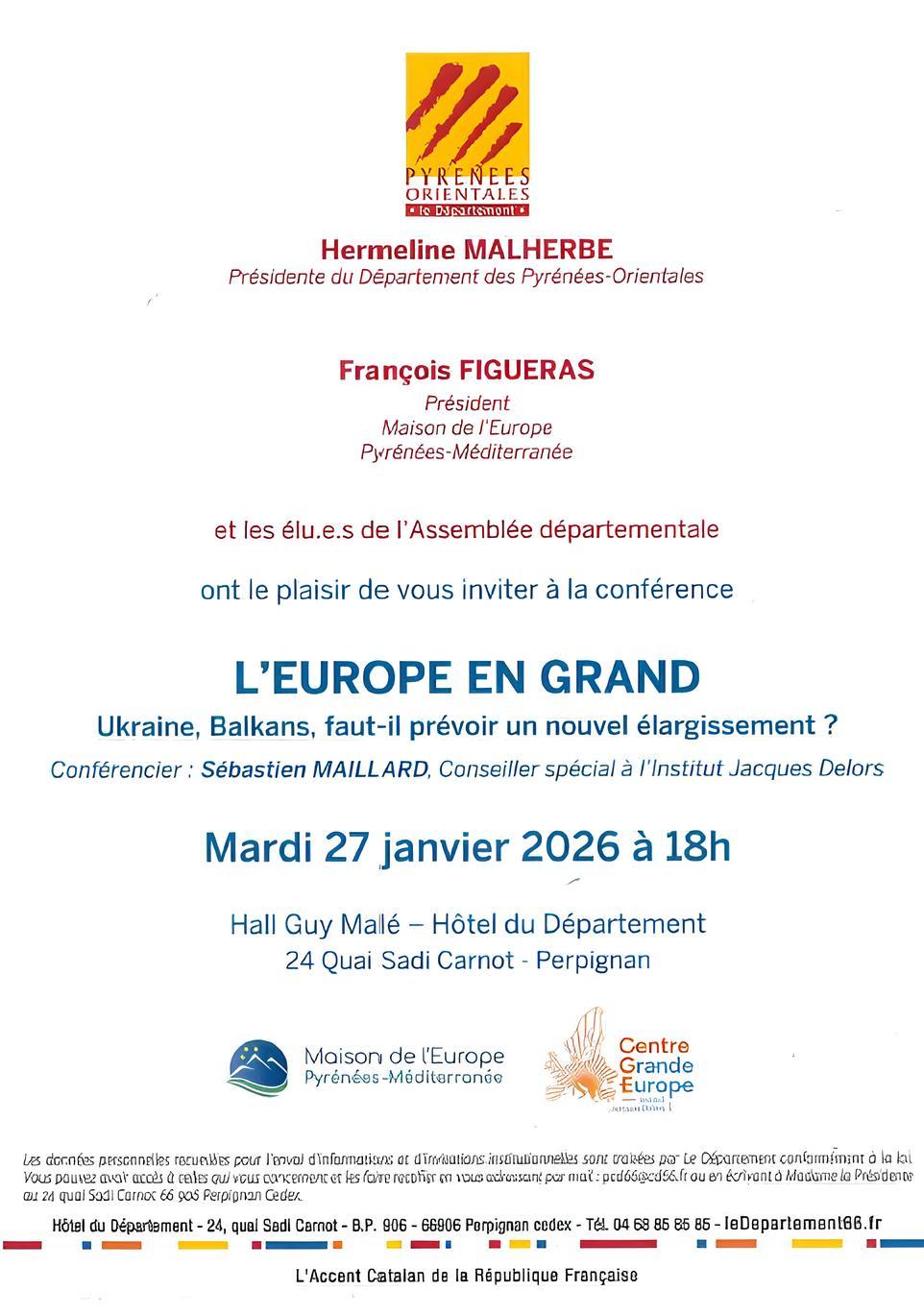 Conférence sur l'Europe 27/01/2026